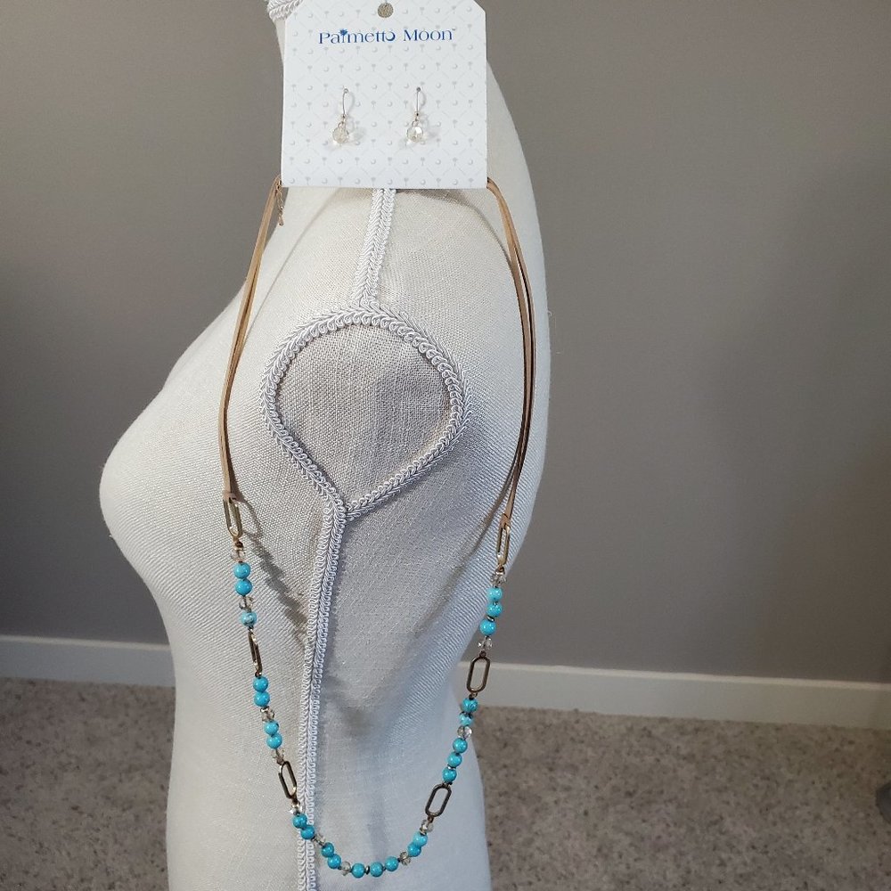 Palmetto Moon Necklace and Earring Set